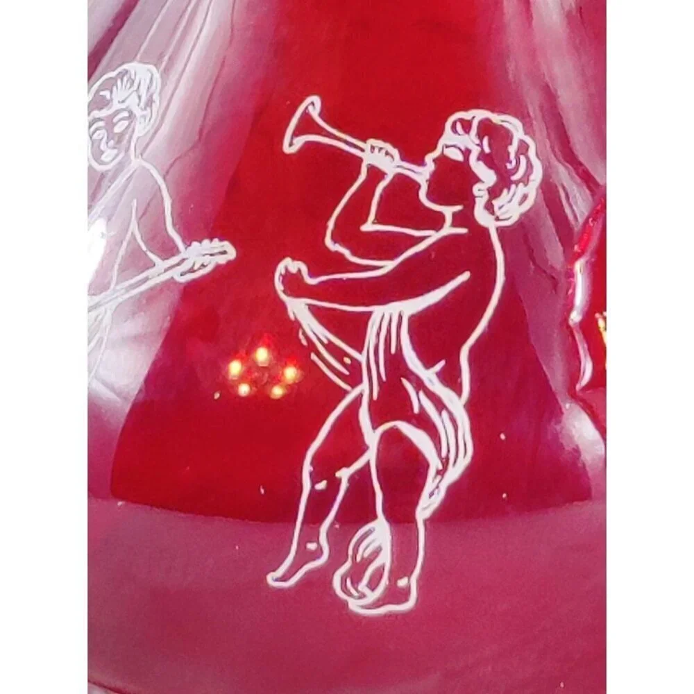 Ruby Rea Glass Decanter Cruet VTG MCM 8.5